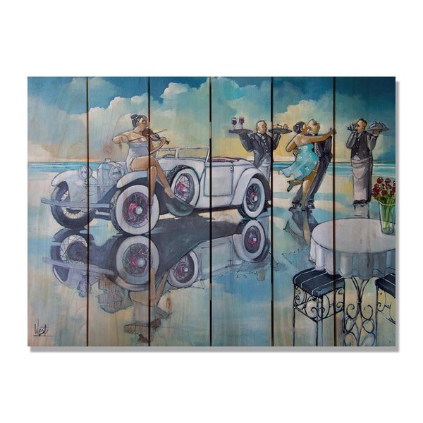 Ricki&Aposs Rugs 33 x 24 in. Wests Beach Party Inside & Outside Cedar Wall Art RI890962